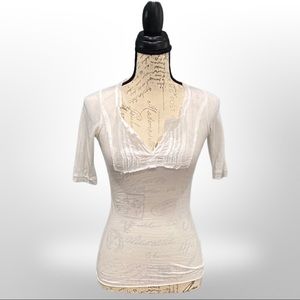 Zoey | 3/4 Fitted Top | XS